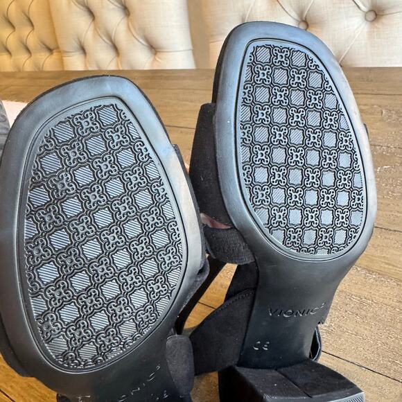 Vionic Samara Block Wedge Sandals Size 6.5 EU 36.5 Party Wedding Event Comfort - Picture 10 of 13